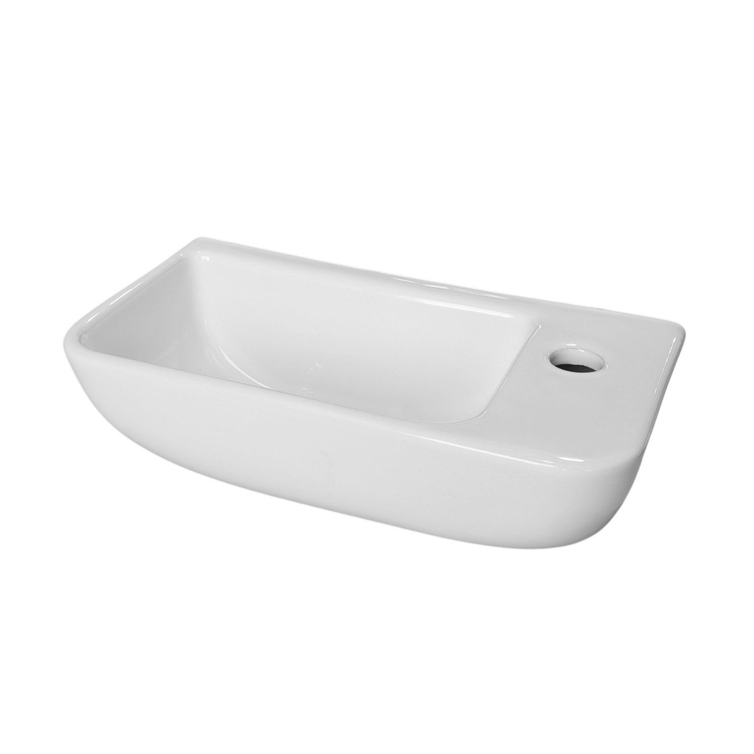 Раковина Joki Flumen JK86264015 подвесная, правая, 40х22, цвет белый глянцевый - фото 1
