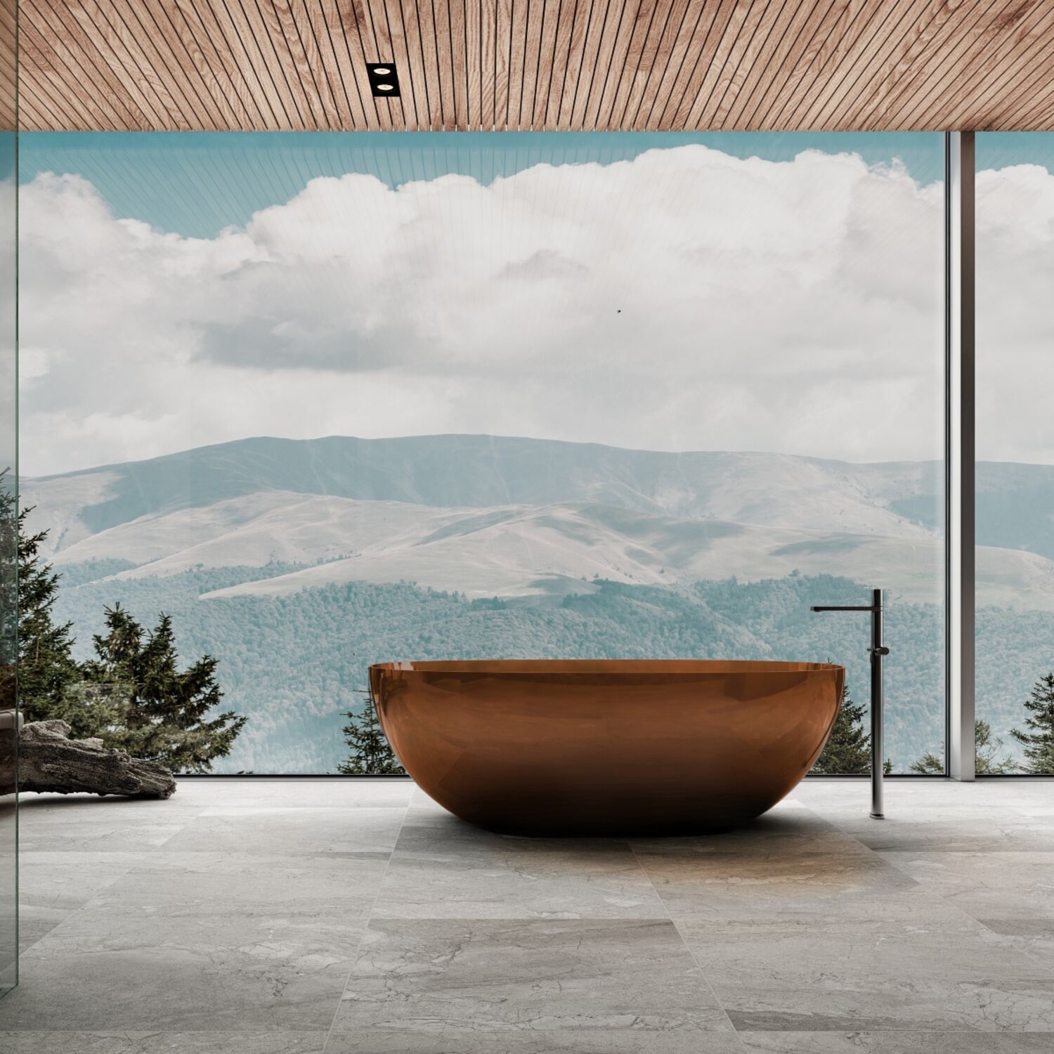 Ванна Vincea VBT-6T01BR 170x75, полиэфирная смола, цвет янтарь прозрачный