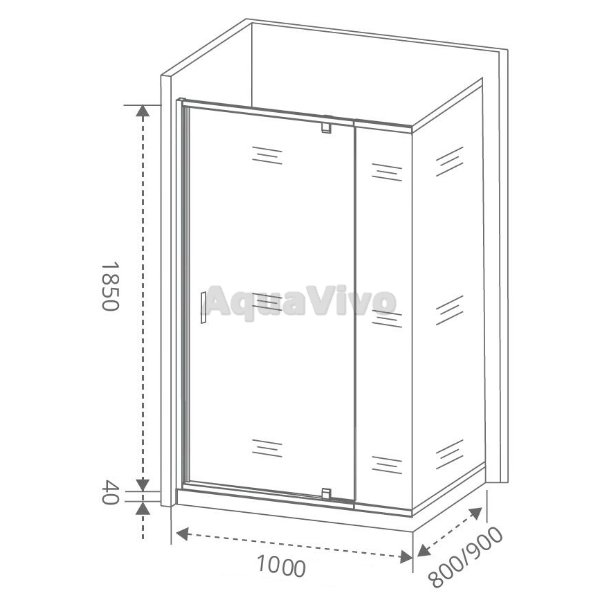 Душевая дверь Good Door Orion WTW-PD-100-C-CH 100, стекло прозрачное, профиль хром