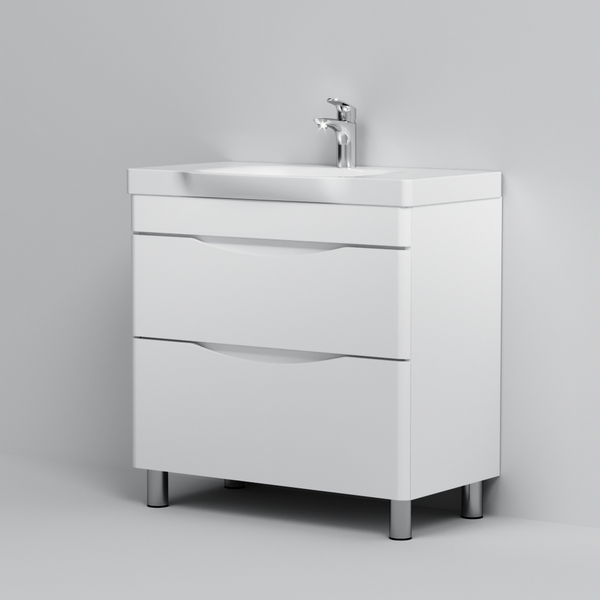 Тумба под раковину AM.PM Like 80 напольная, цвет белый глянец