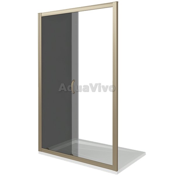 Душевая дверь Good Door Jazze WTW-110-B-BR 110, стекло тонированное, профиль бронза - фото 1