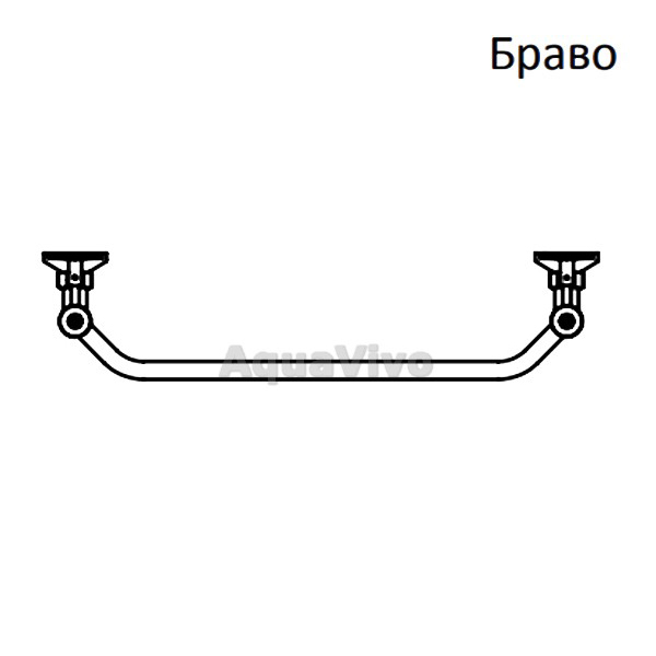 Полотенцесушитель Тругор Браво ПМ 3 П 80x50 водяной, левый, с полкой, межосевое расстояние 50 см, цвет хром - фото 1