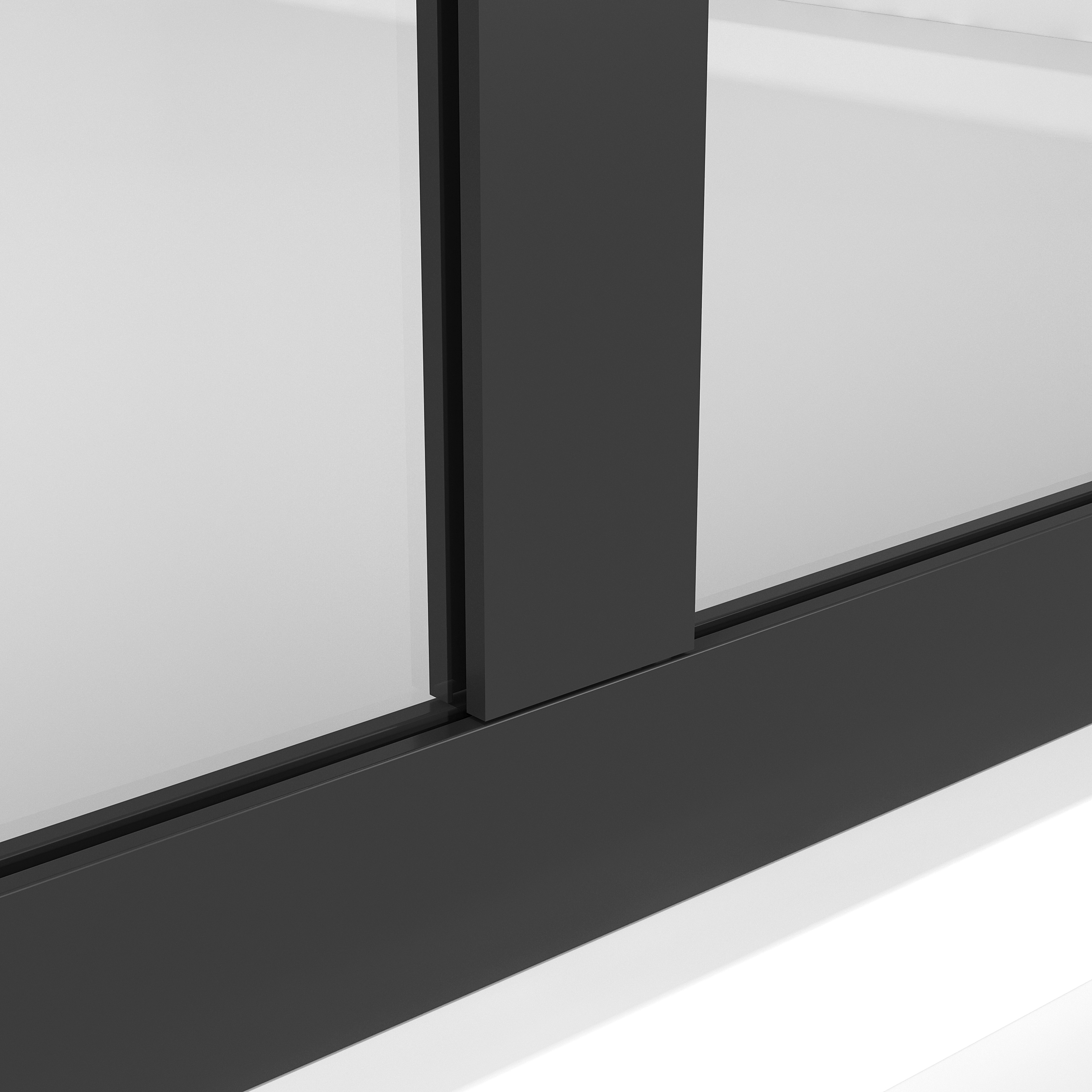 Душевая перегородка Niagara Nova NG-686-12 Black 120x195, стекло прозрачное с рисунком, профиль черный матовый