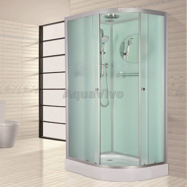 Душевая кабина Esbano Elegancia EST-115CR Left 115х85, левая, стекло рифленое, профиль хром матовый, с крышей - фото 1