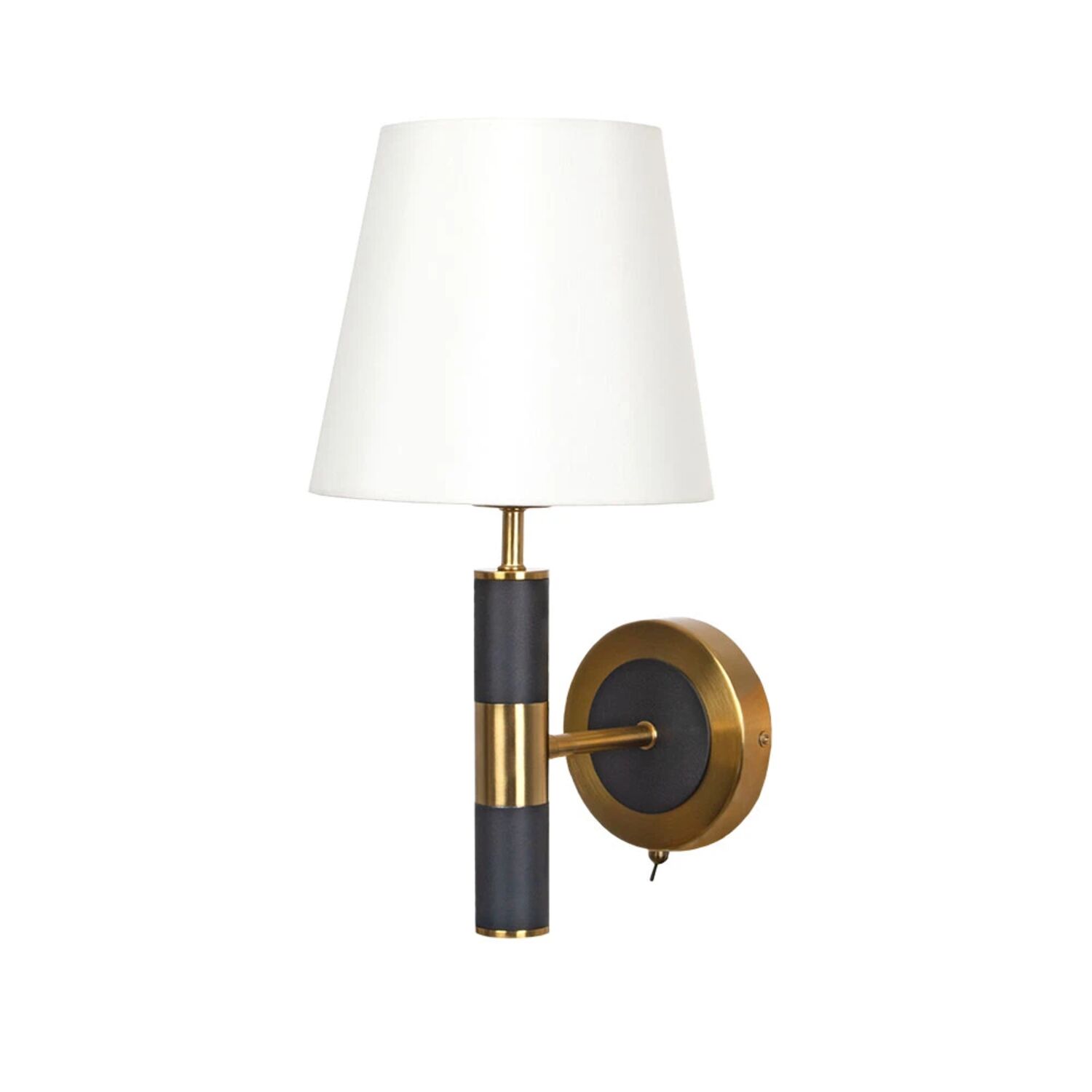 Бра Arte Lamp Robert A5066AP-1BK, арматура черный, плафон ткань белая
