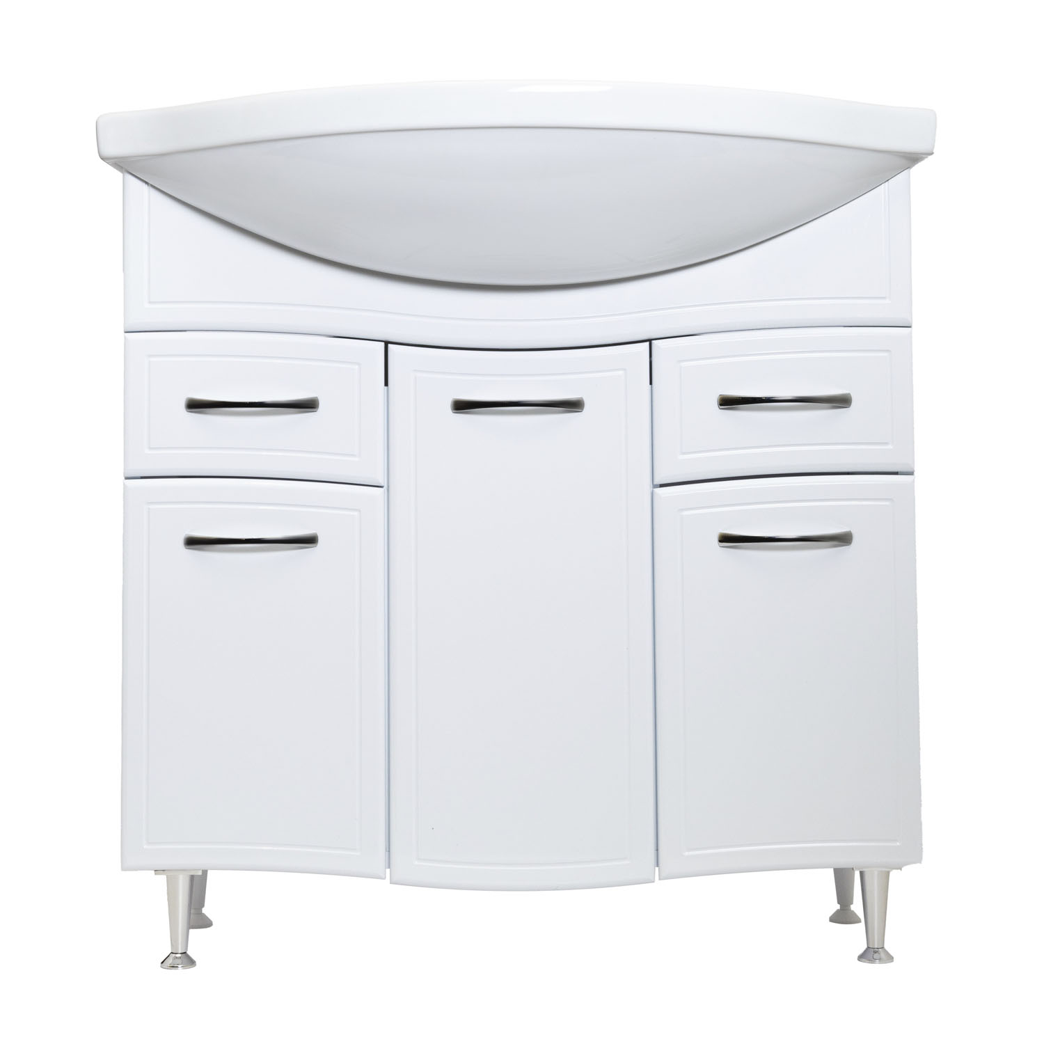 Мебель для ванной Stella Polar Концепт 80, 2 ящика, напольная, цвет белый - фото 1