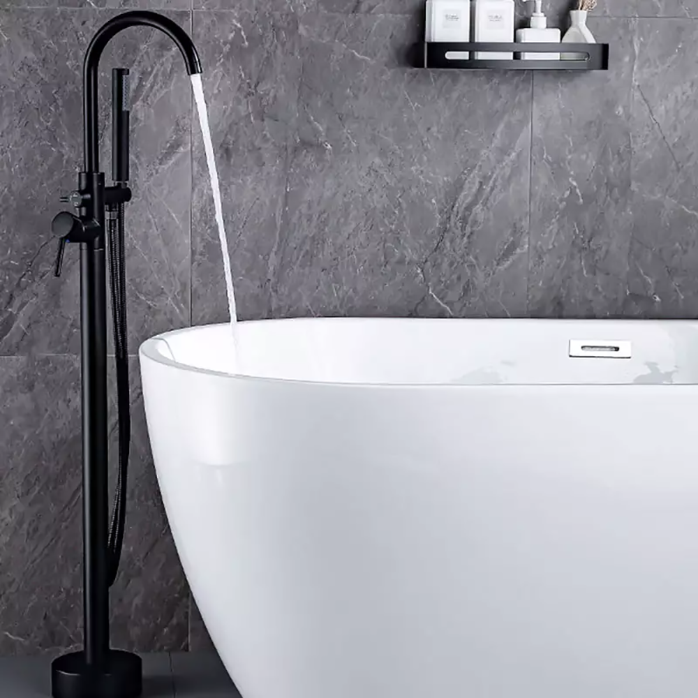 Смеситель Boch Mann Braies Matt Black BM8921 для ванны, напольный, цвет черный матовый - фото 1