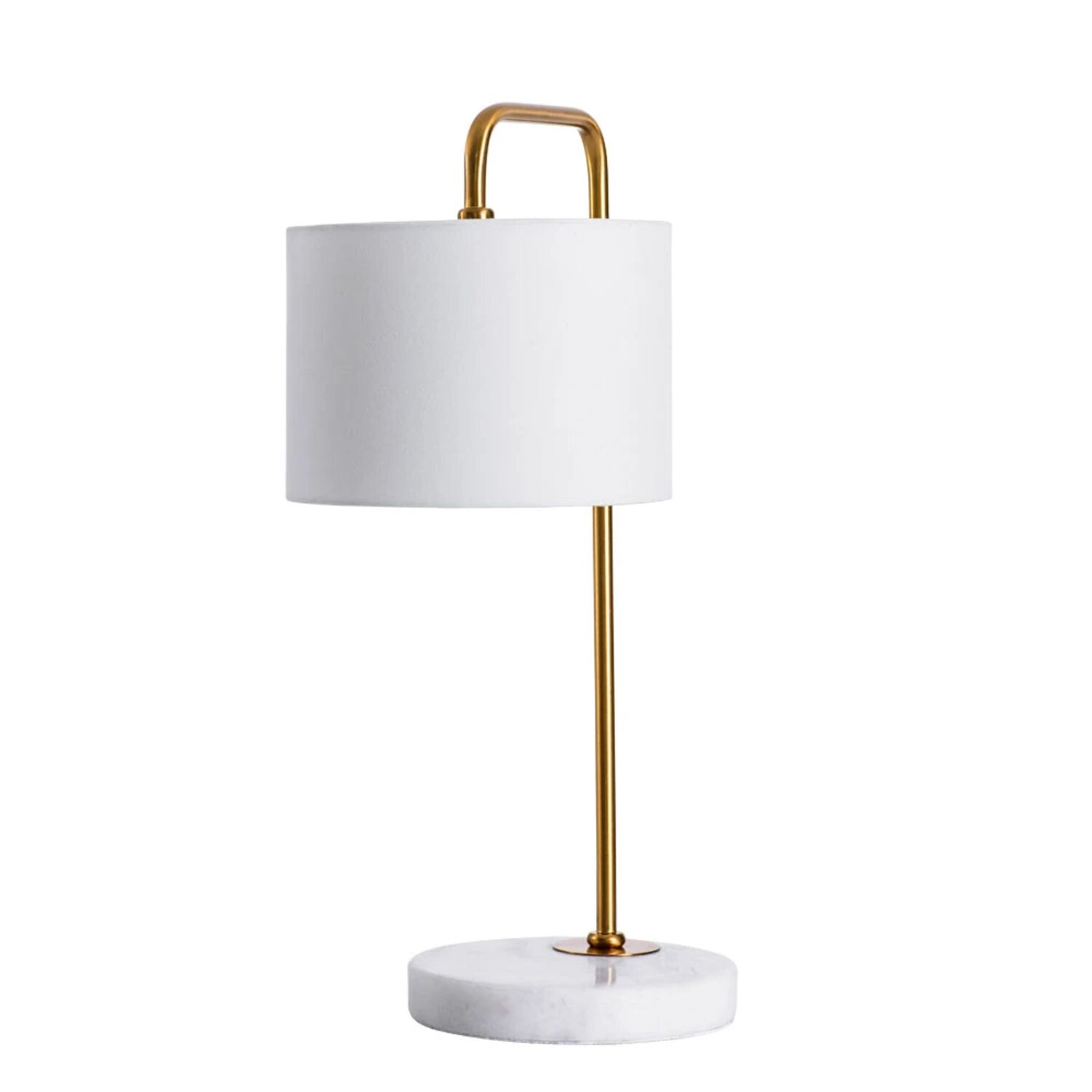 Декоративная настольная лампа Arte Lamp Rupert A5024LT-1PB, арматура полированная медь, плафон ткань белая