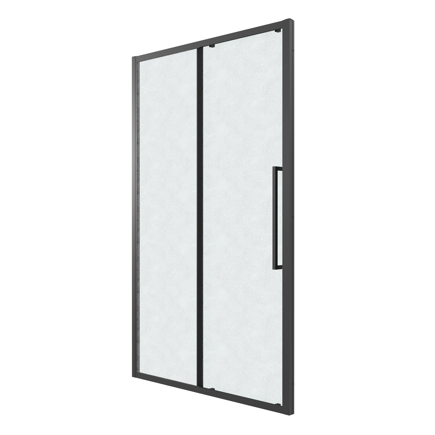 Душевая дверь Grossman Cosmo 110х195, стекло шиншилла, профиль черный матовый