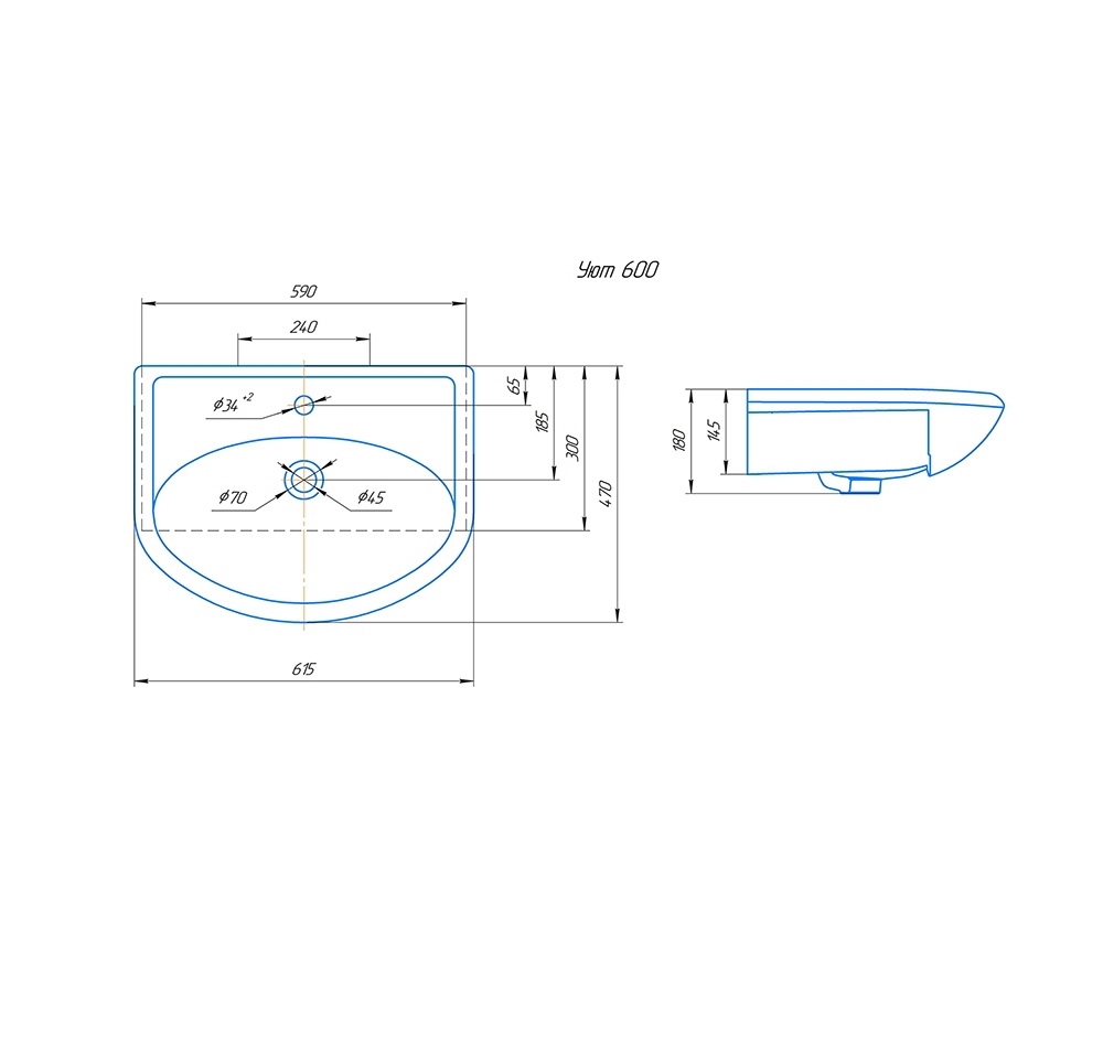 Мебель для ванной Оника Коралл 60, цвет белый