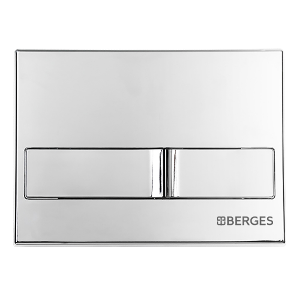 Комплект Berges 043386 унитаза Okus Rimless с сиденьем микролифт и инсталляции Novum с кнопкой L3 хром глянец - фото 1