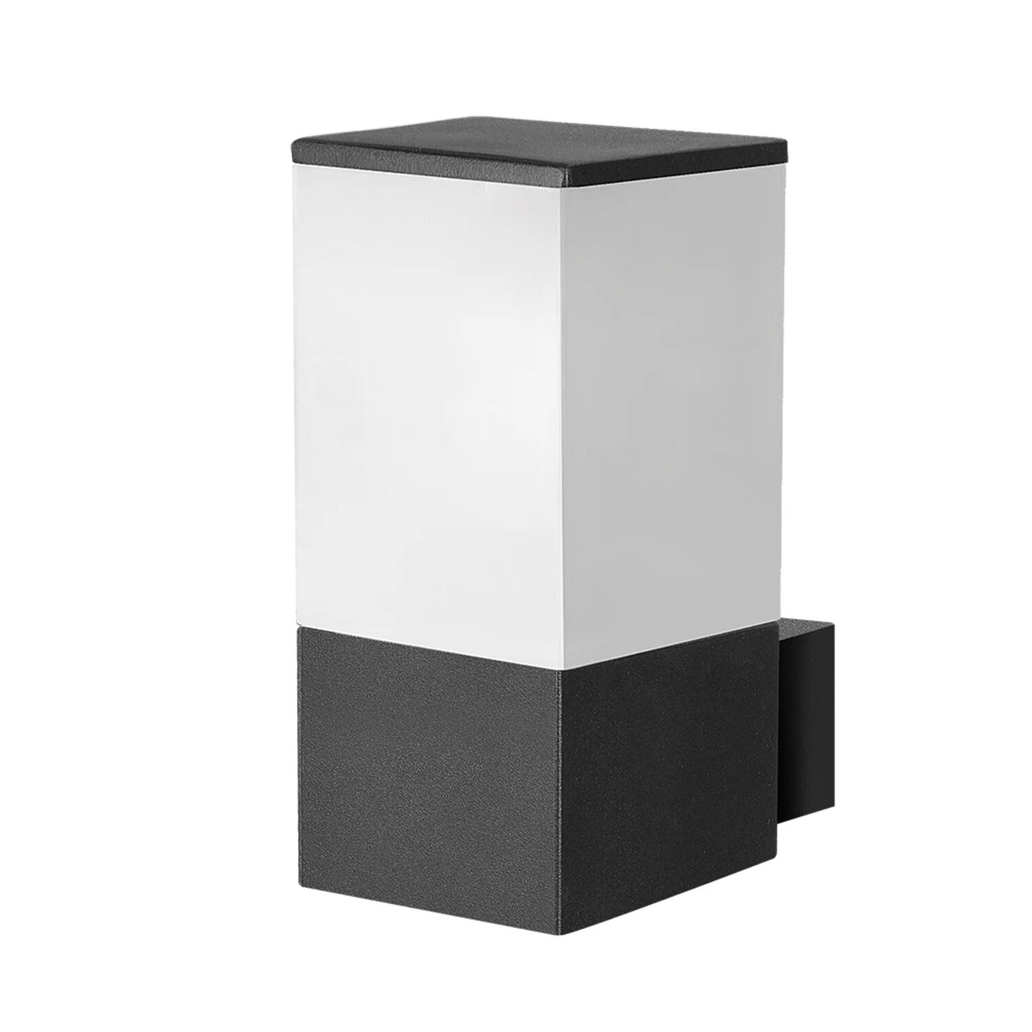 Уличный настенный светильник Arte Lamp Plate A3710AL-1BK, арматура черная, плафон пластик белый