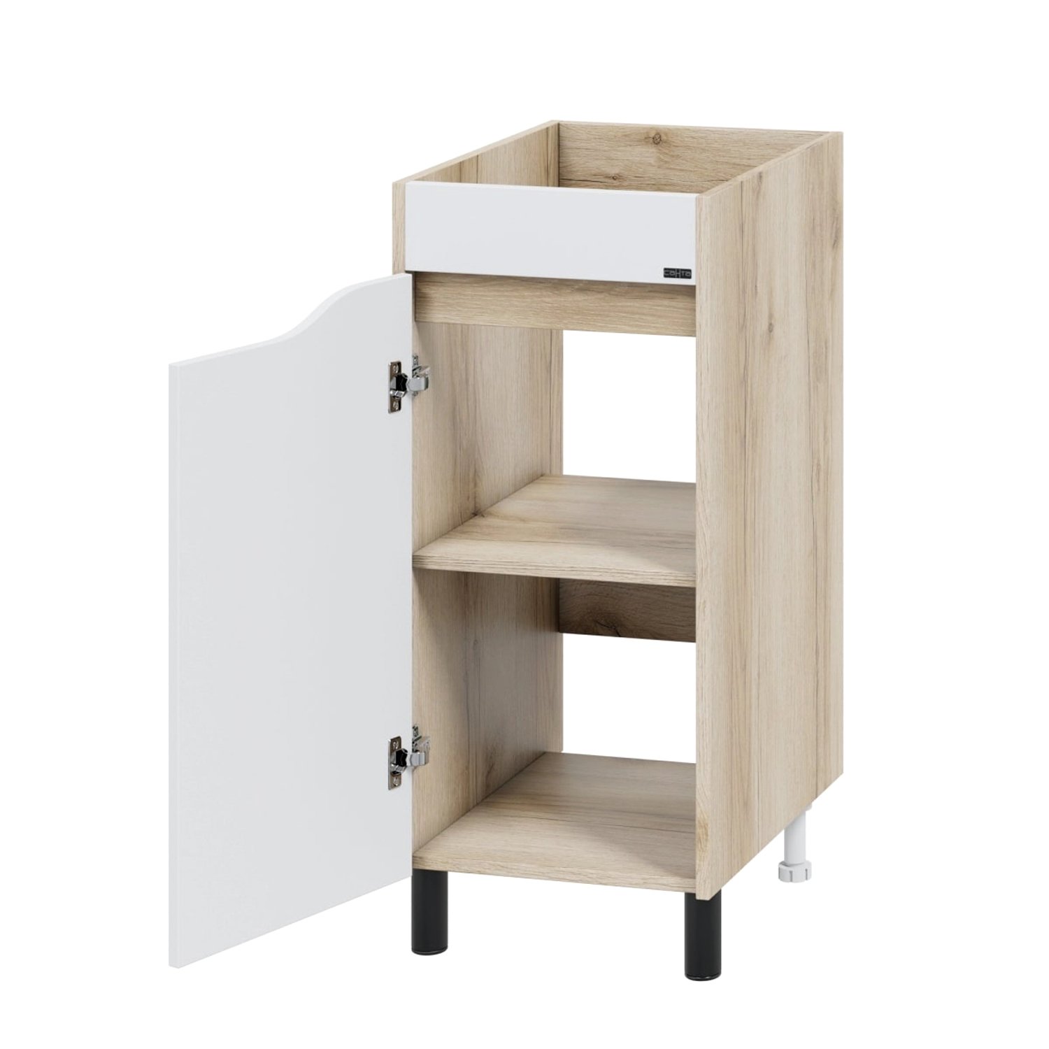 Тумба под раковину Санта Сатурн 38, напольная, цвет белый / дуб австрийский - фото 1