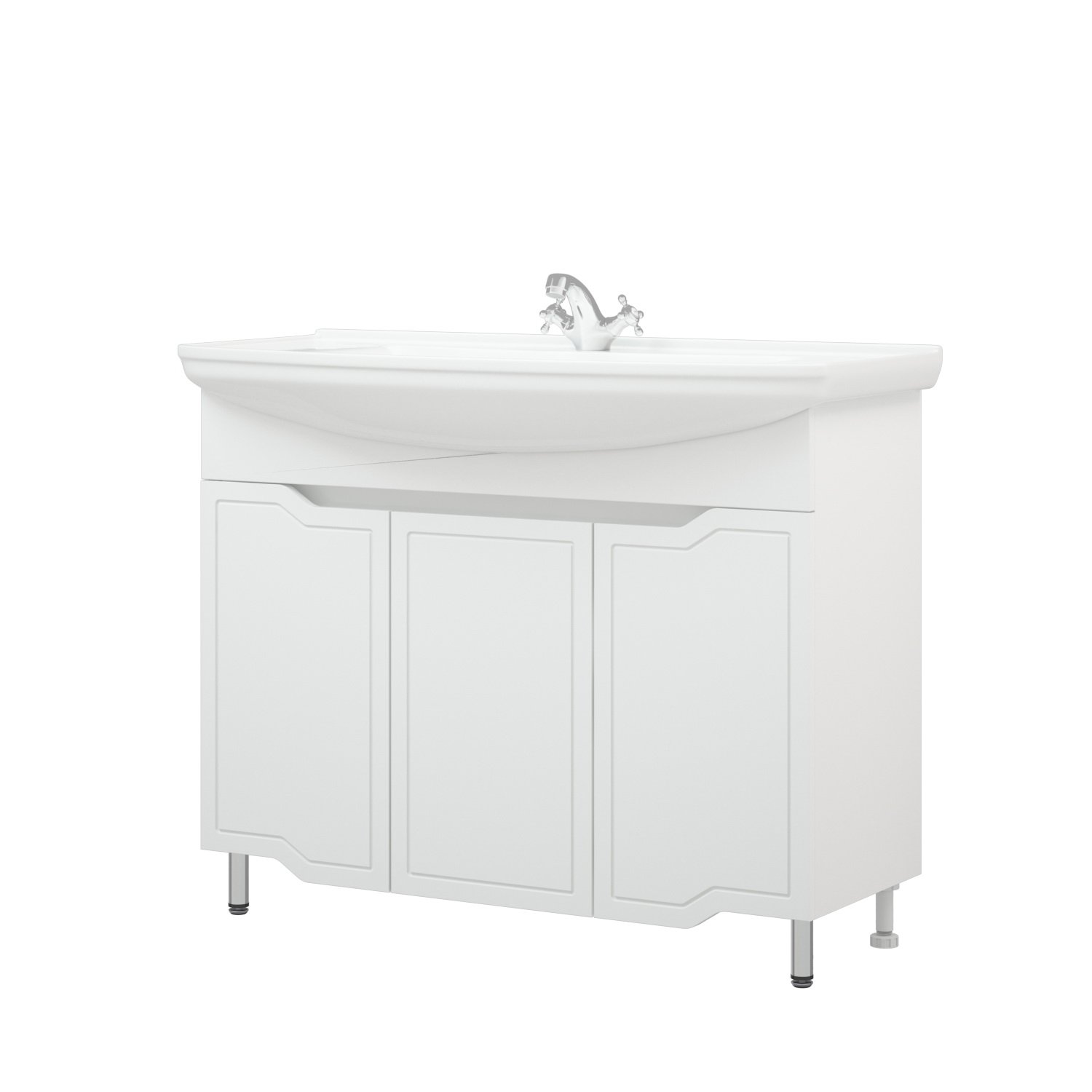 Тумба под раковину Corozo Мирра 105, цвет белый - фото 1