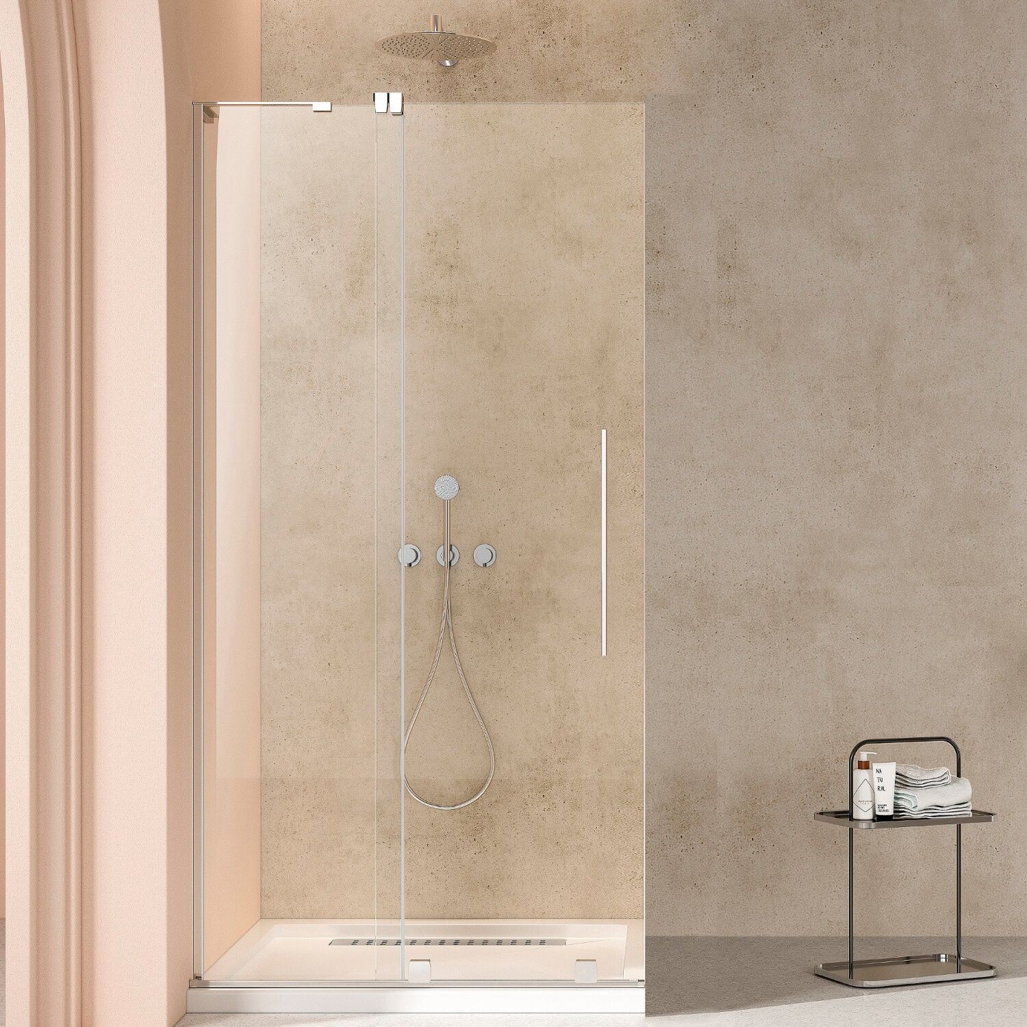 Душевая перегородка Vincea Walk-In VSW-4WSL 120x200, стекло прозрачное, профиль хром