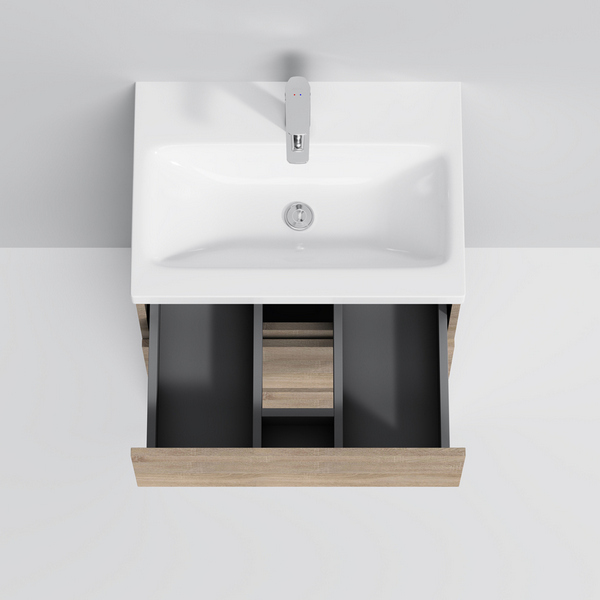 Тумба под раковину AM.PM Gem S 60 напольная, цвет светлый дуб - фото 1