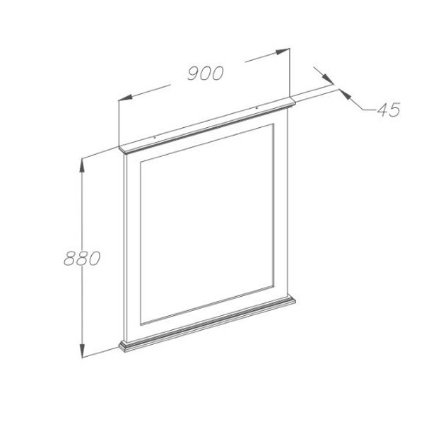 Зеркало Опадирис Палермо 90x90, цвет белый матовый