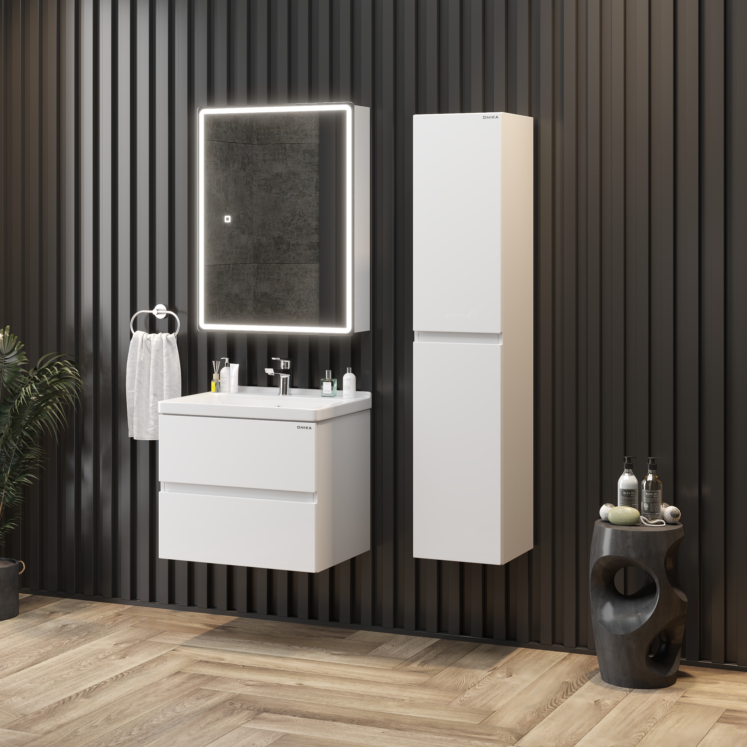 Мебель для ванной Оника Эвада 60, подвесная, цвет белый - фото 1