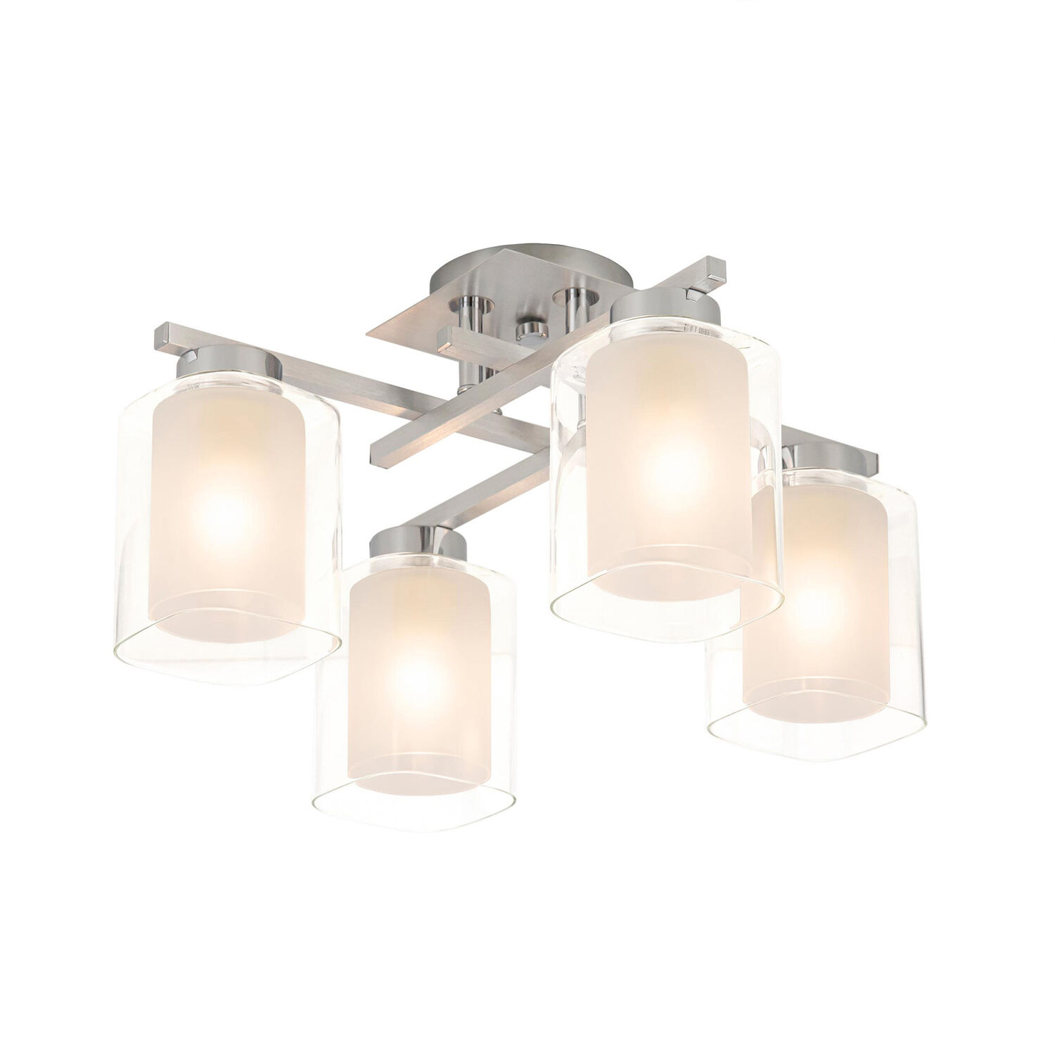 Потолочная люстра Citilux Диез CL111140, арматура алюминий, плафоны стекло прозрачное