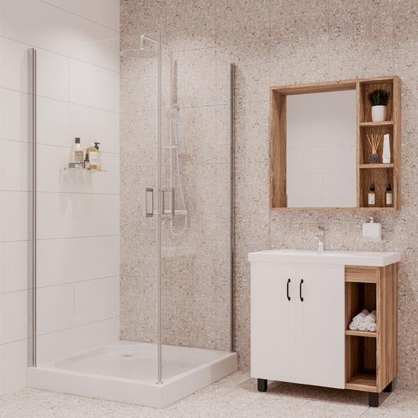 Душевой уголок Niagara Nova NG-6604-08 100x100, стекло прозрачное, профиль хром