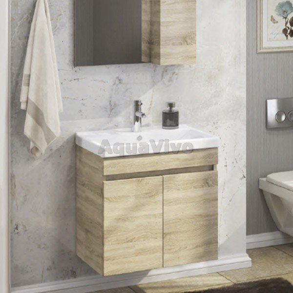 Мебель для ванной Comforty Тромсе 60, цвет дуб сонома