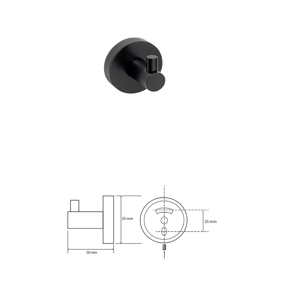 Крючок Bemeta Dark 104106020 - фото 1