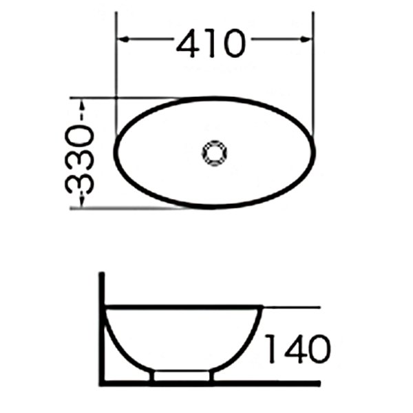 Раковина Grossman GR-3018 накладная, 41x33 см, цвет белый - фото 1