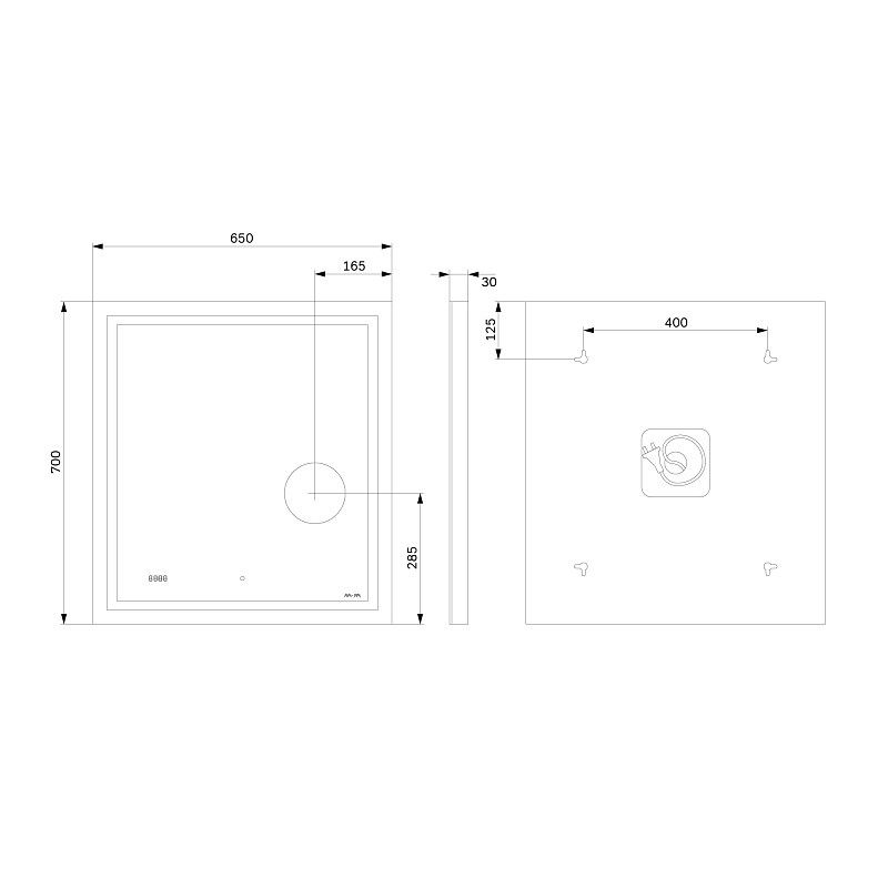 Мебель для ванной AM.PM X-Joy 65 подвесная, цвет белый глянец/дерево