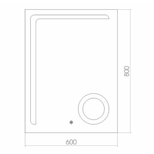 Зеркало Mixline Клио 60x80, с подсветкой, с увеличением - фото 1