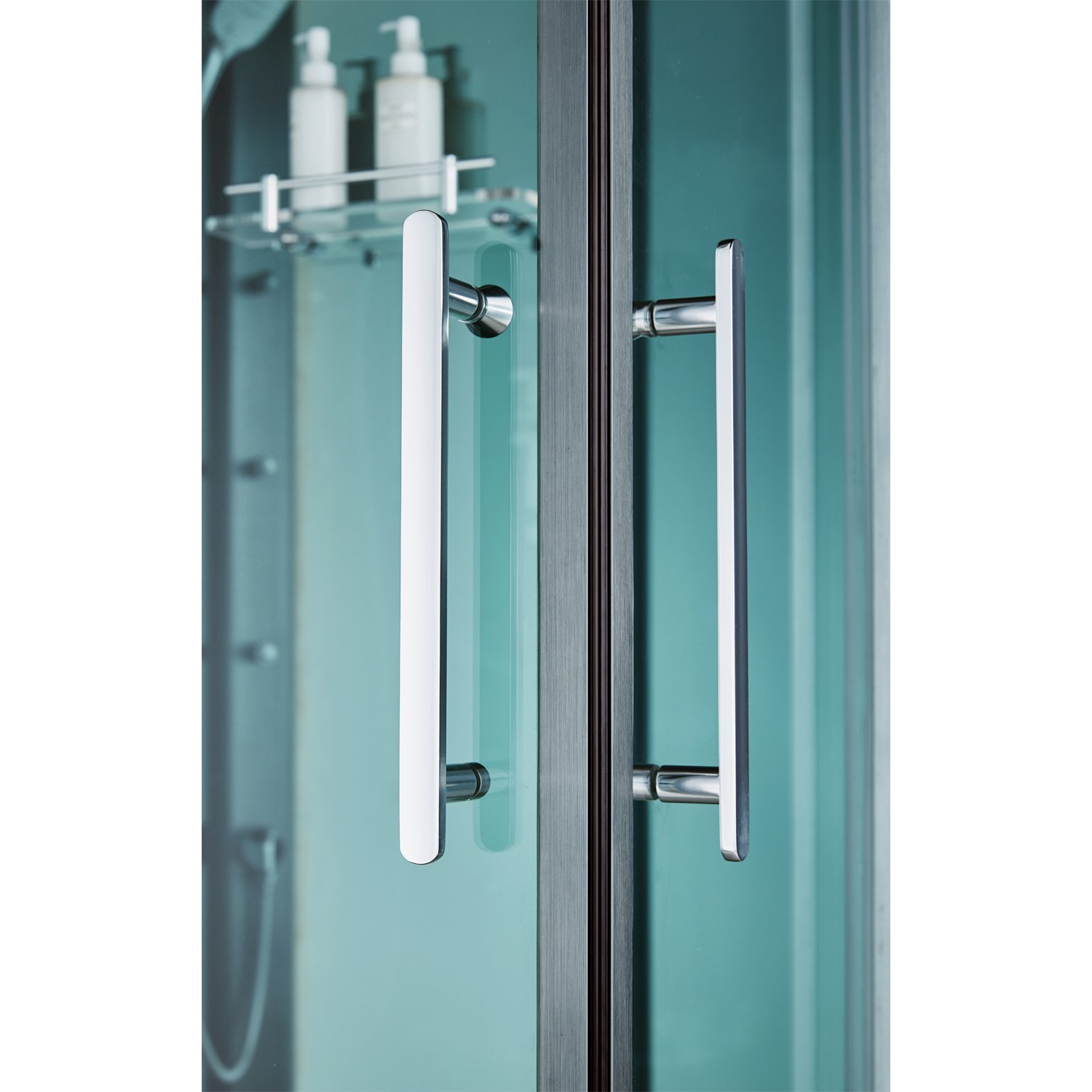 Душевая кабина SSWW BU621L 120х80, левая, стекло тонированное, профиль графит, с гидромассажем, с баней