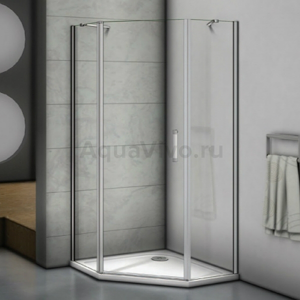 Душевой уголок Good Door Mokka PNT-100-C-WE 100х100, стекло прозрачное, профиль белый магнитный