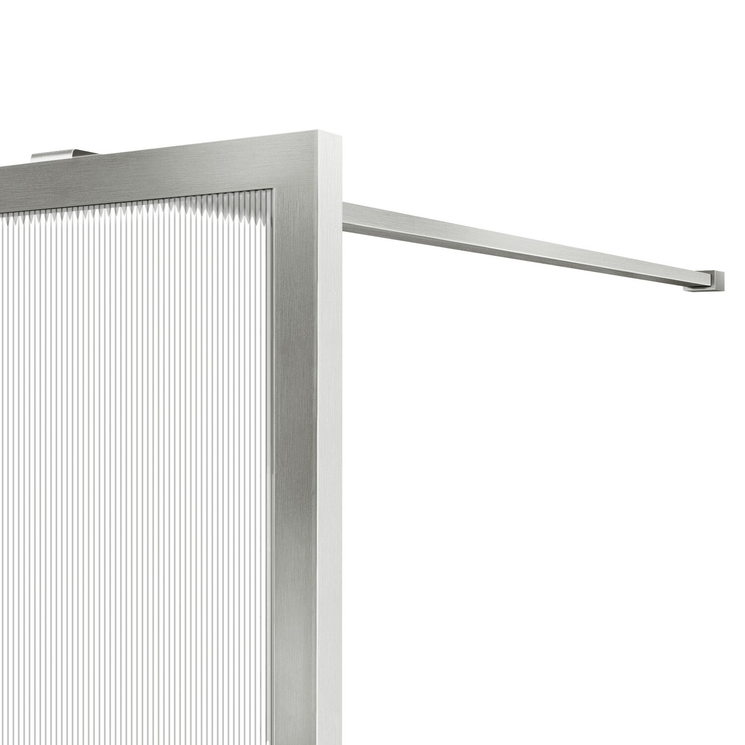 Душевая перегородка Vincea Walk-In VSW-1HP 100x200, стекло рифленое, профиль брашированный никель - фото 1