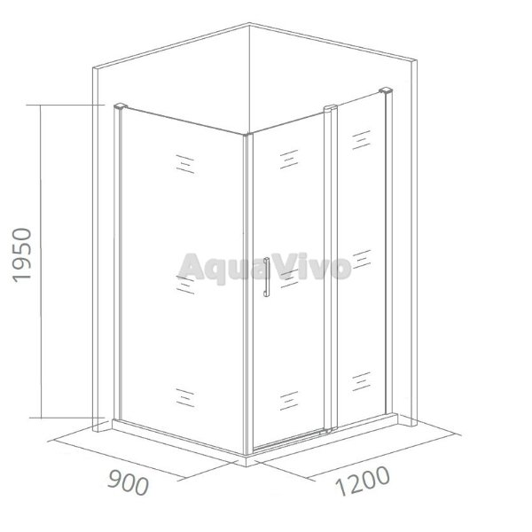 Душевой уголок Good Door Antares WTW+SP-C-CH 120x90, стекло прозрачное, профиль хром - фото 1