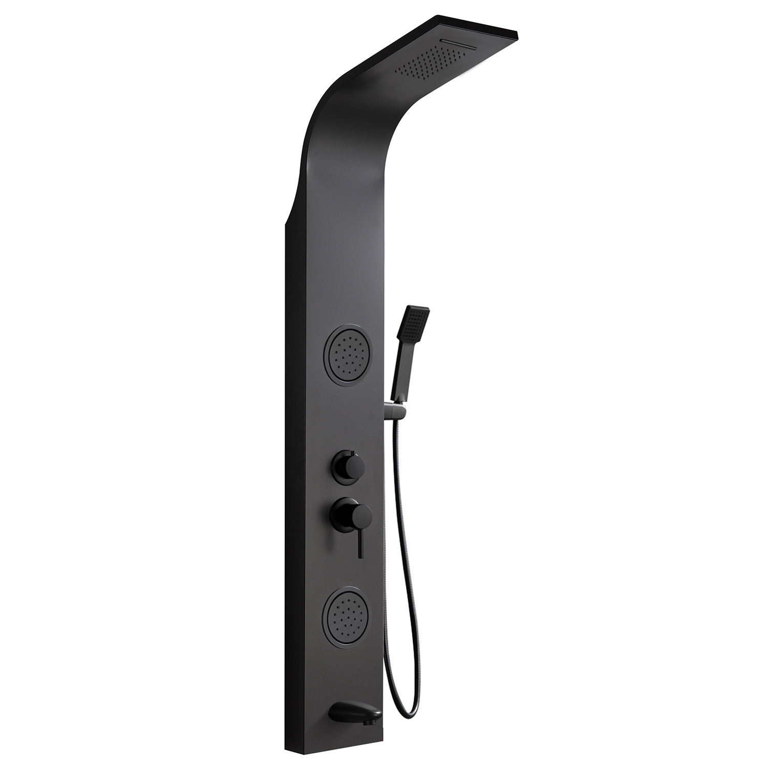 Душевая панель CeruttiSPA Twin BK CT9984, с гидромассажем, цвет черный