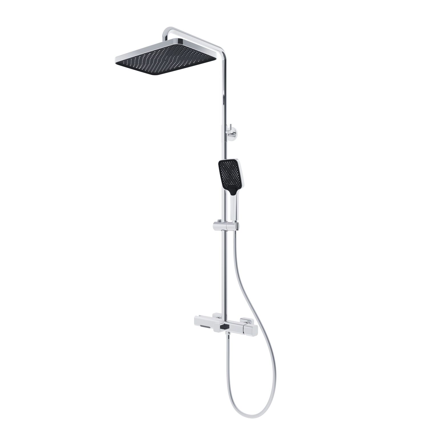 Душевая стойка Vincea Core VSFS-4CO1CH, с верхним душем, смесителем, цвет хром