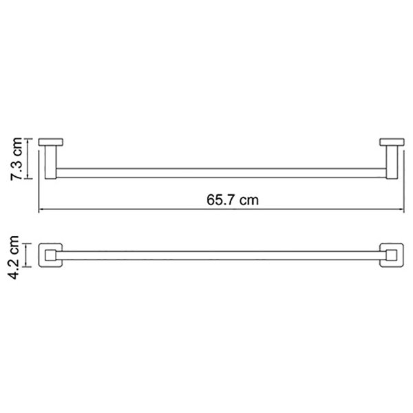 Полотенцедержатель WasserKRAFT Dill K-3930, 66 см, цвет хром - фото 1