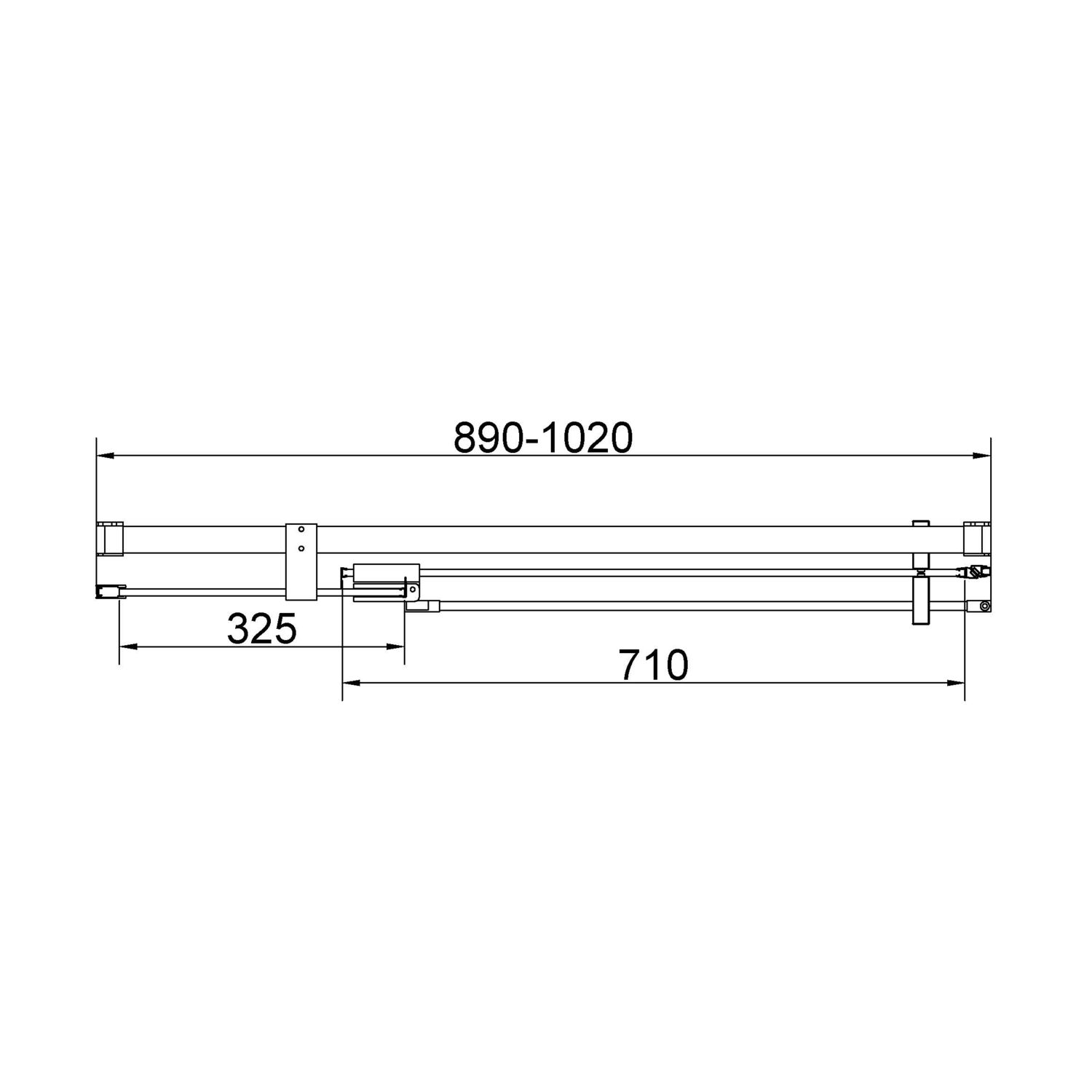 Душевая дверь Vincea Extenza VDP-4EX 100x195, стекло прозрачное, профиль брашированный никель - фото 1