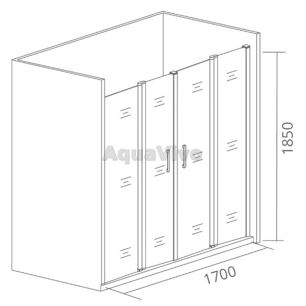 Душевая дверь Good Door Infinity WTW-TD-170-C-CH 170, стекло прозрачное, профиль хром