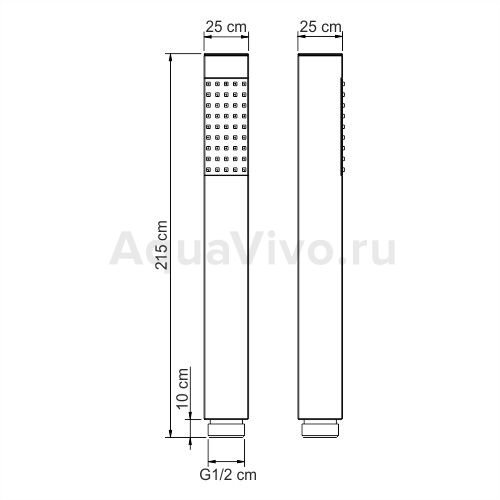 Душевая лейка WasserKRAFT A106, 1 режим, цвет хром - фото 1