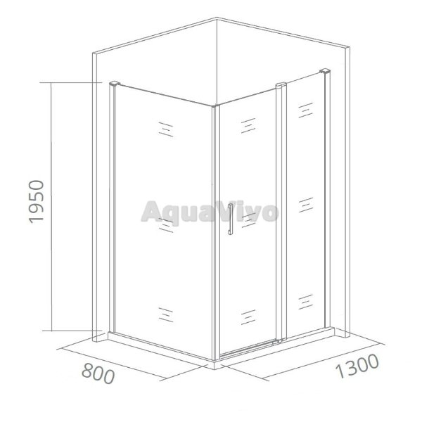 Душевой уголок Good Door Antares WTW+SP-C-CH 130x80, стекло прозрачное, профиль хром