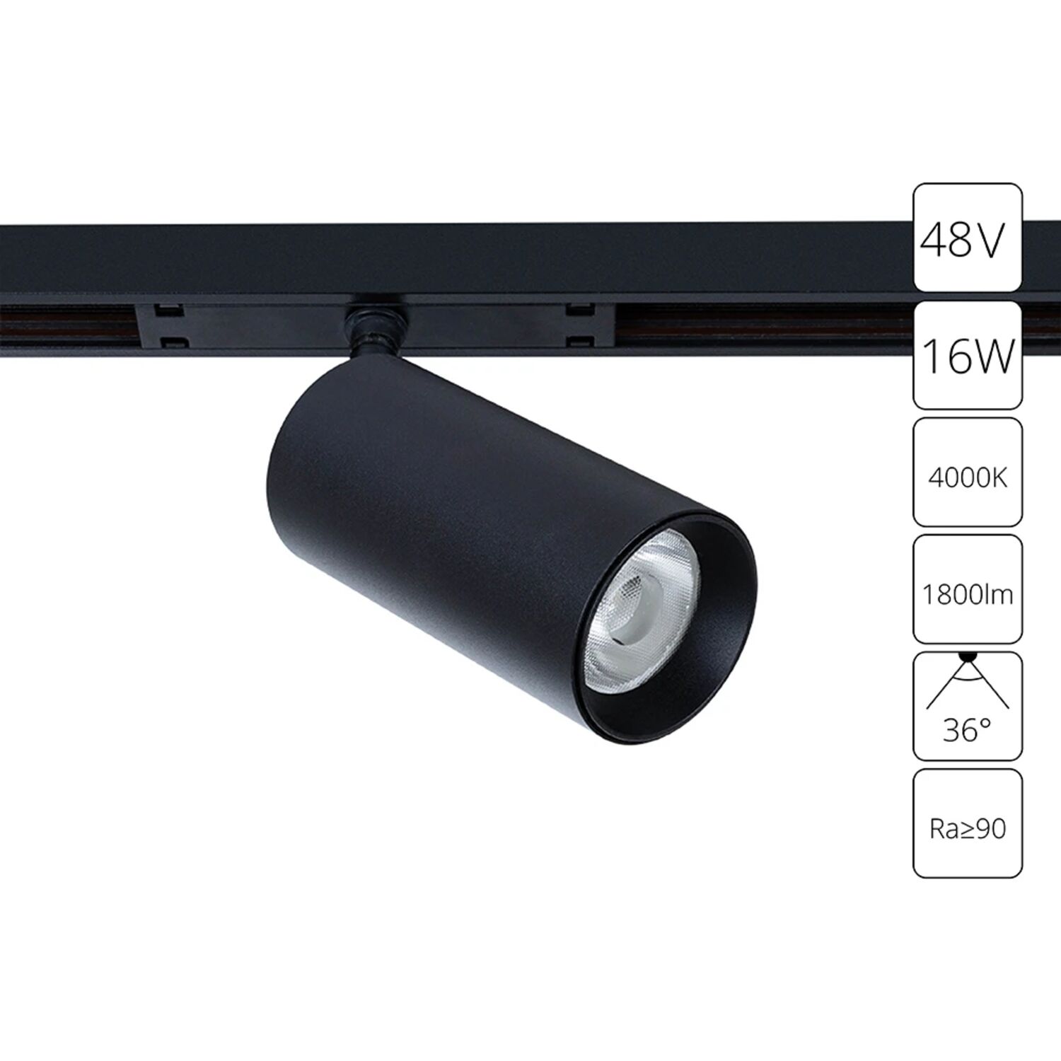 Магнитный трековый светильник Arte Lamp Optima A7262PL-1BK, арматура черный 