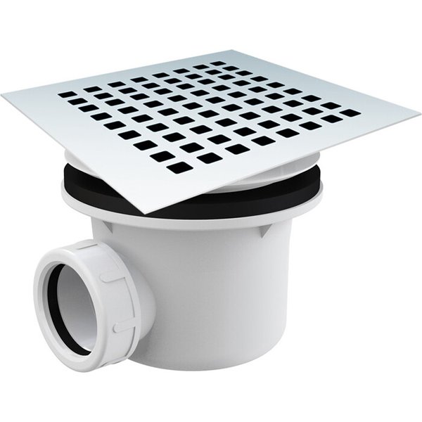 Сифон Vincea VSPH-2SR2W для поддонов VST-2SR2W, с крышкой, с гидрозатвором, цвет белый
