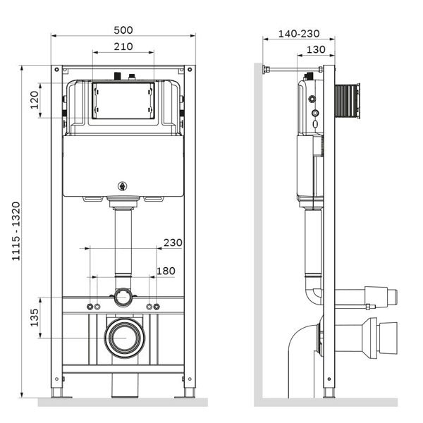Комплект AM.PM IS47001.701700 унитаза Spirit V2.0 FlashClean с сиденьем микролифт и инсталляции c белой кнопкой