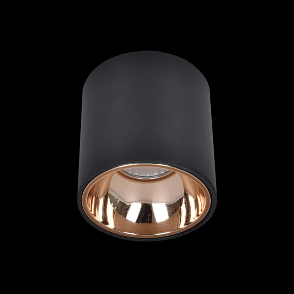 Точечный светильник Citilux Старк CL7440113, арматура черная, плафон металл золотой