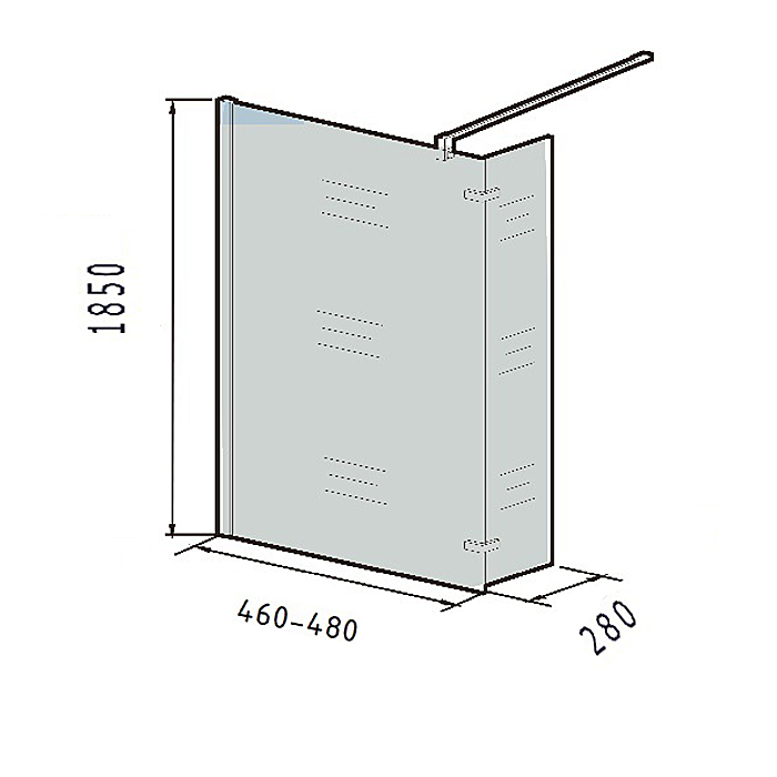 Душевая перегородка Weltwasser WW400 50G+30G (50+30)x185, стекло прозрачное, профиль хром
