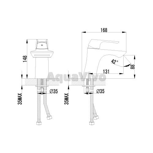 Смеситель Lemark Unit LM4546C для раковины - фото 1