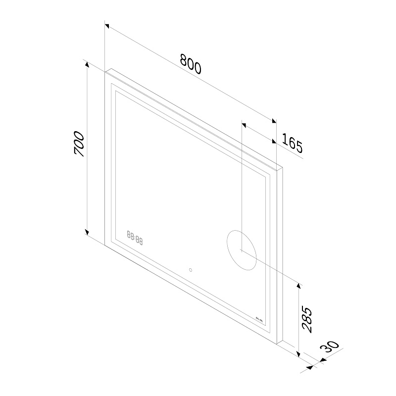 Мебель для ванной AM.PM X-Joy 80 подвесная, цвет черный матовый/дерево