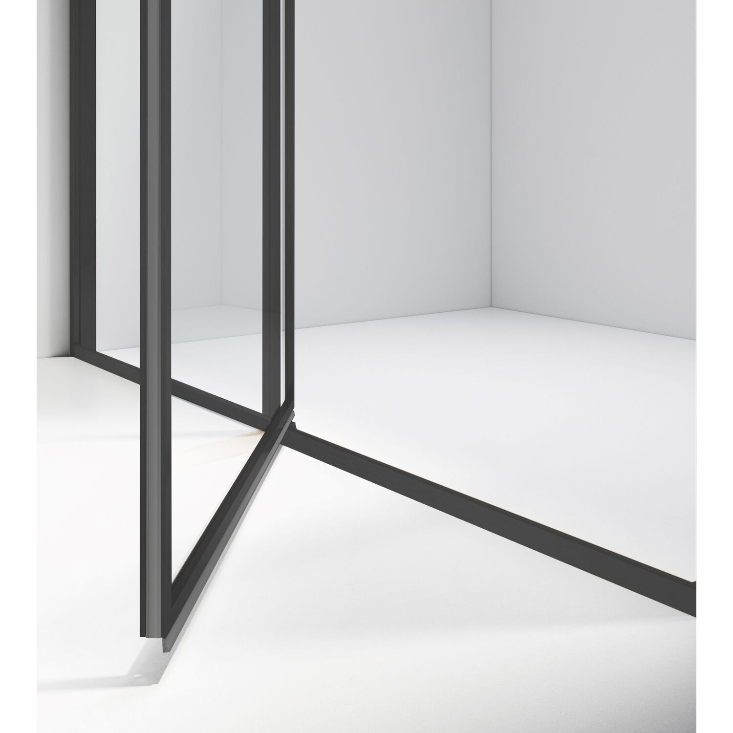 Душевая дверь Vincea Slim VDP-4SL 120x195, стекло прозрачное, профиль черный - фото 1