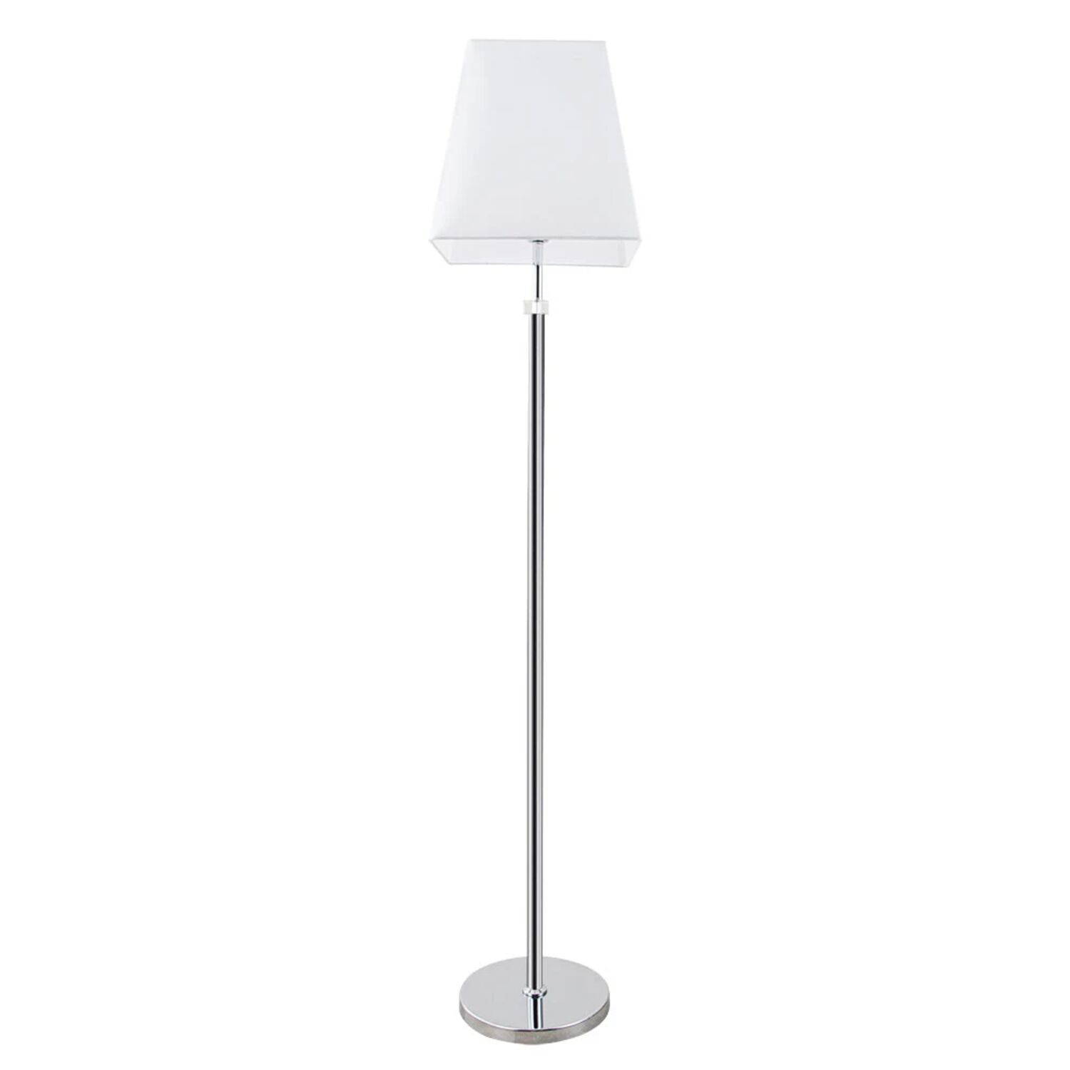 Торшер Arte Lamp Kensington A4098PN-1CC, арматура хром, плафон ткань белый