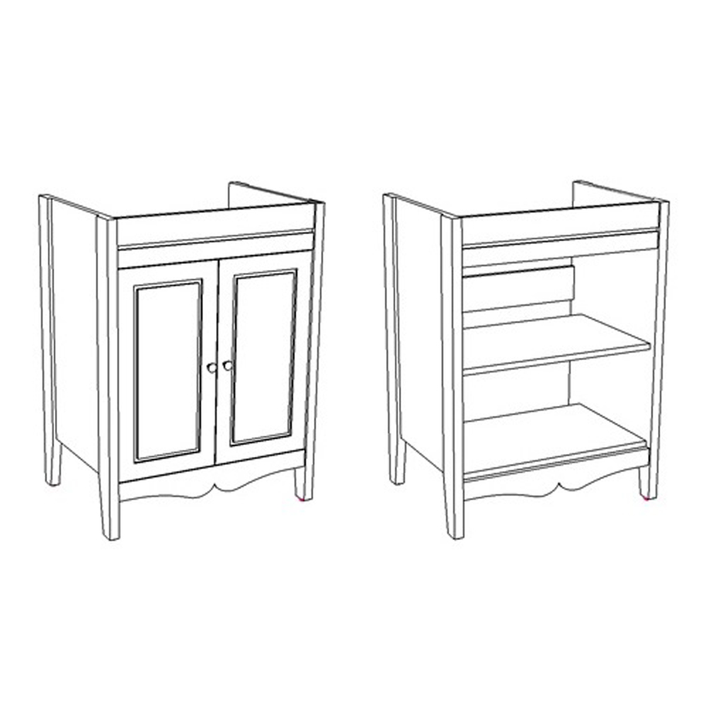 Мебель для ванной Corozo Блюз 65, цвет белый